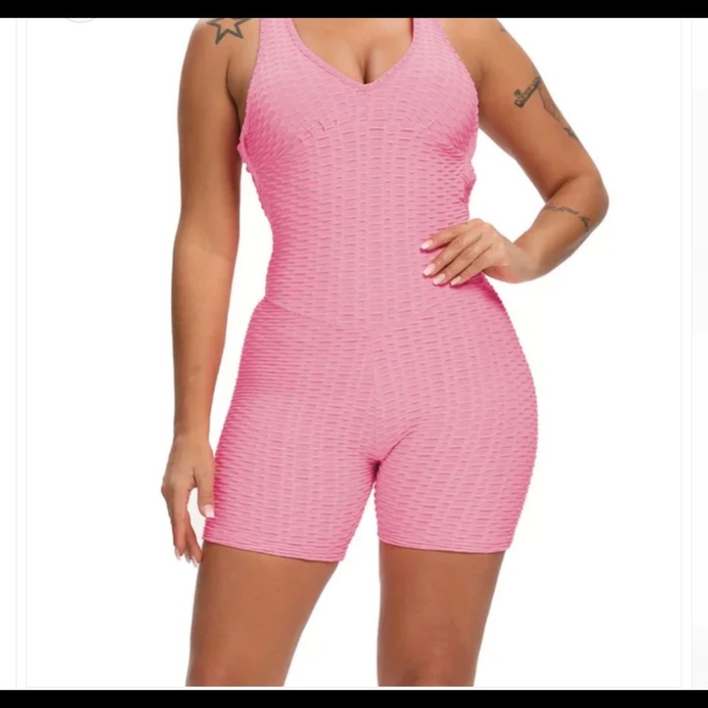 Pink yoga one piece
